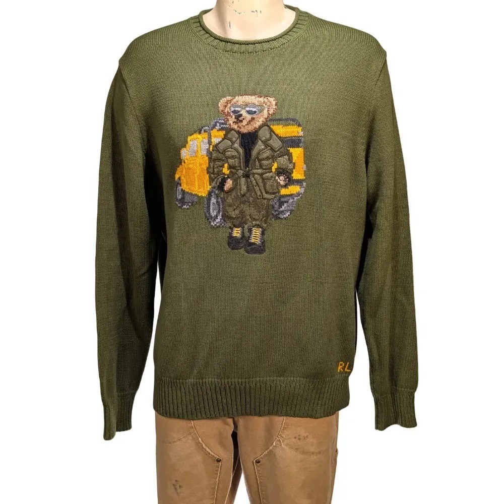 Polo Ralph Lauren Men's Polo Bear Expedition Truck Sweater Sz XL NWT $398